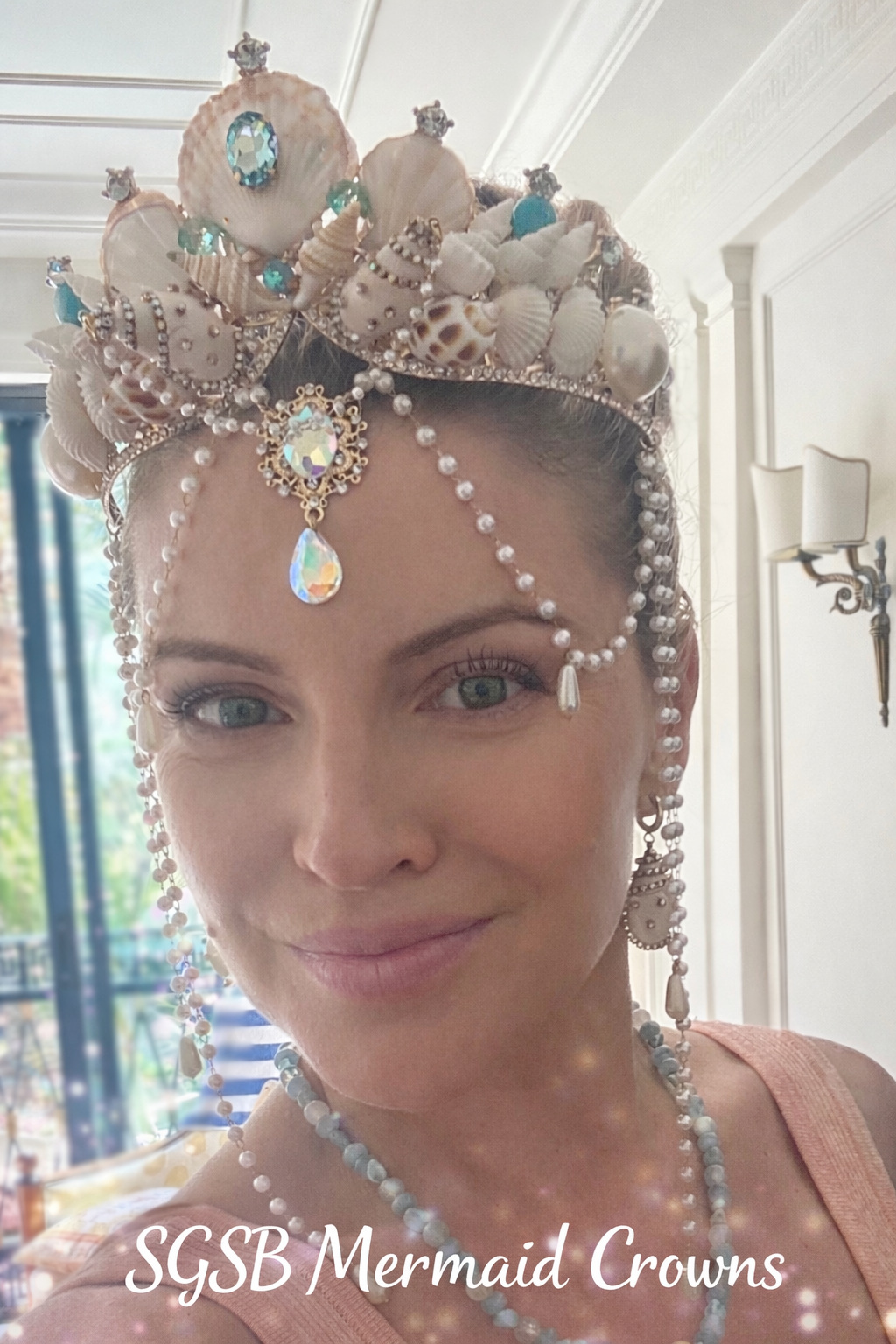 Ariel’s Dream Mermaid Crown ~ Statement Pearl & Shell Tiara