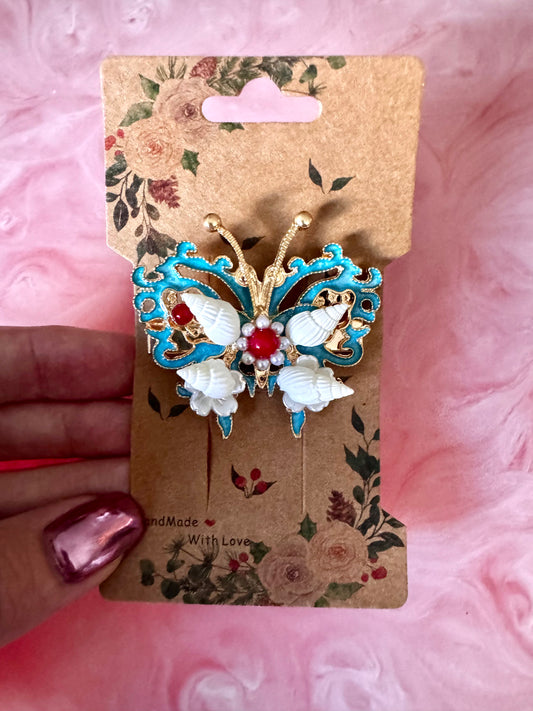 Butterfly Shells Shanghai Kids Hair Clip