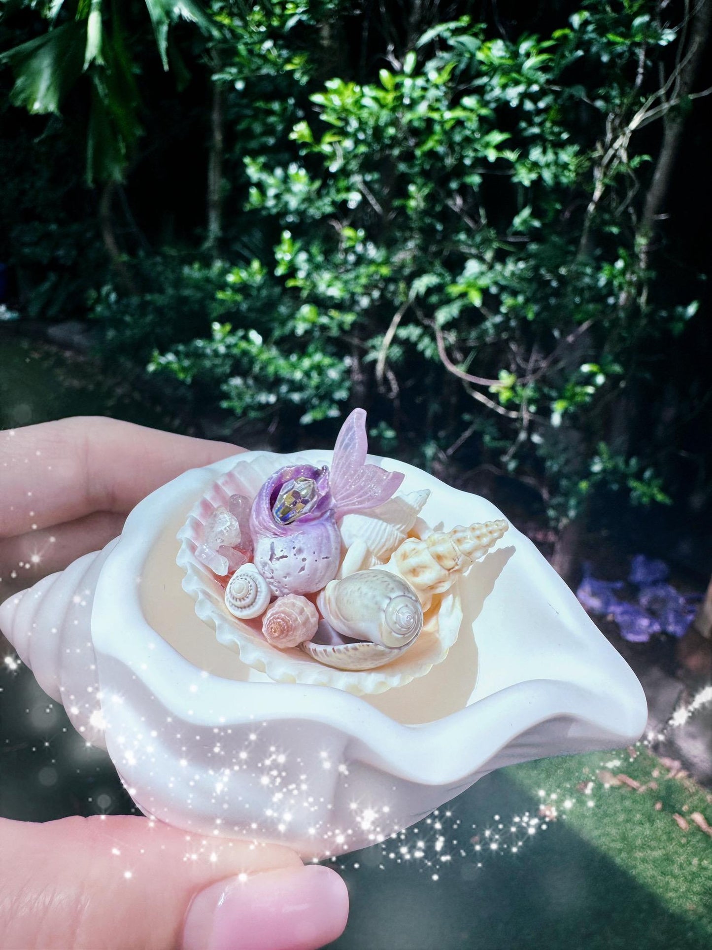 Unique Whimsical Conch Shell Collectable Gift, Mother’s Day, personalised gift