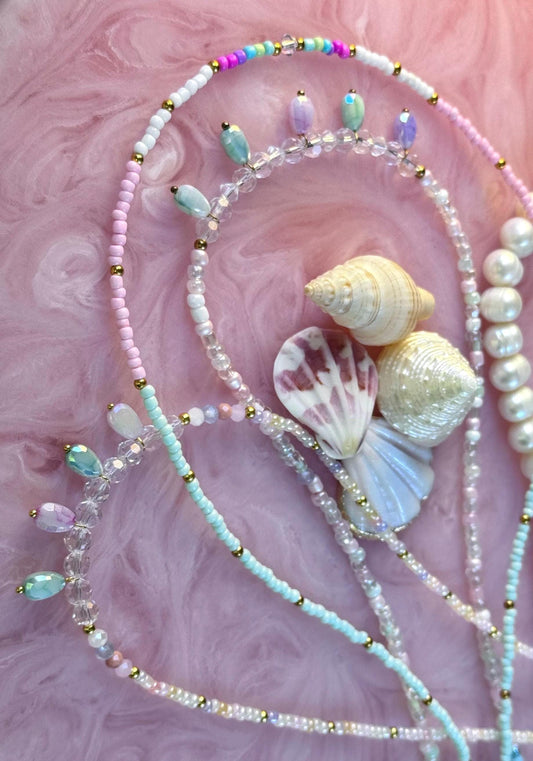 Handmade Beaded Necklace featuring swarovski crystals, Mothers Day, Bridal, Birthday, Best Friend gift.