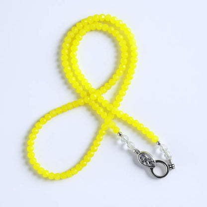 Lemon/Pink/Blue/Orange Handmade Beaded Necklace