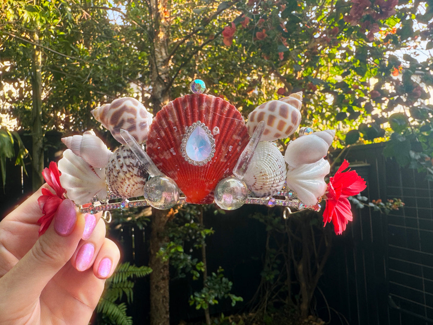 Mermaid Seashell Crown ~ Shells & Flowers