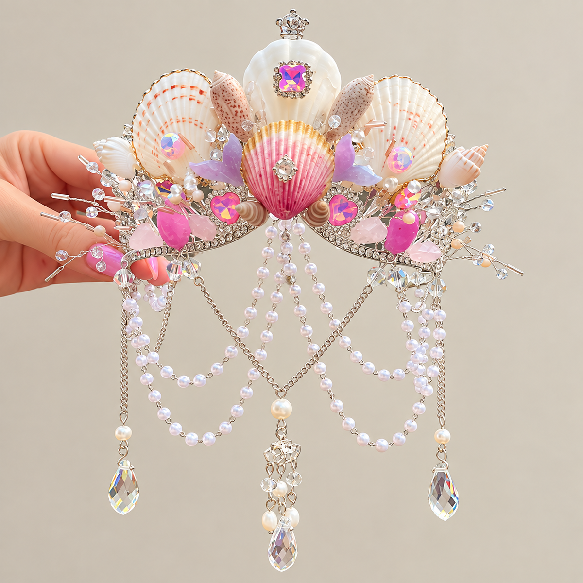 Pink Fantasia Mermaid Crown