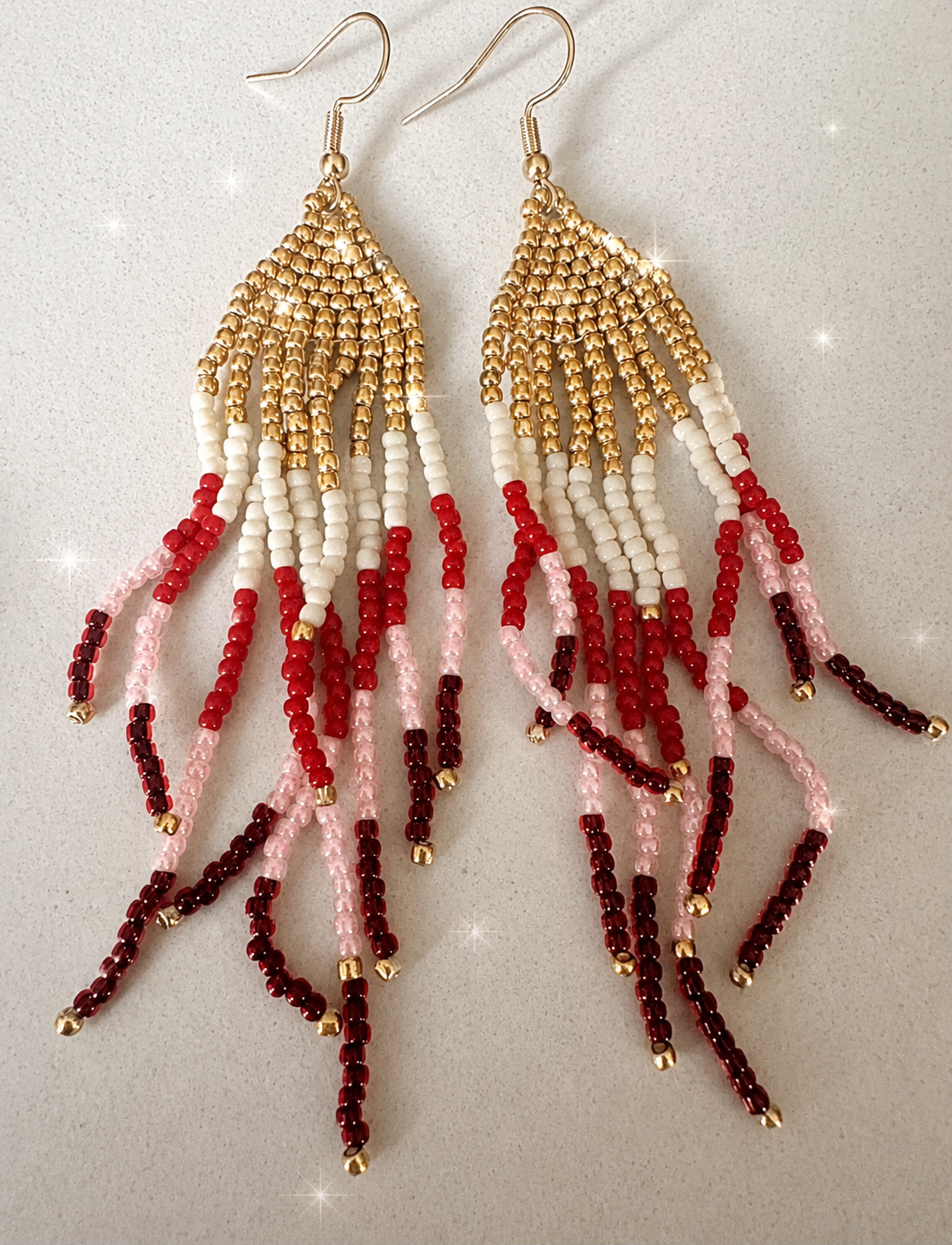 Red Sea Anemone Beaded Earrings