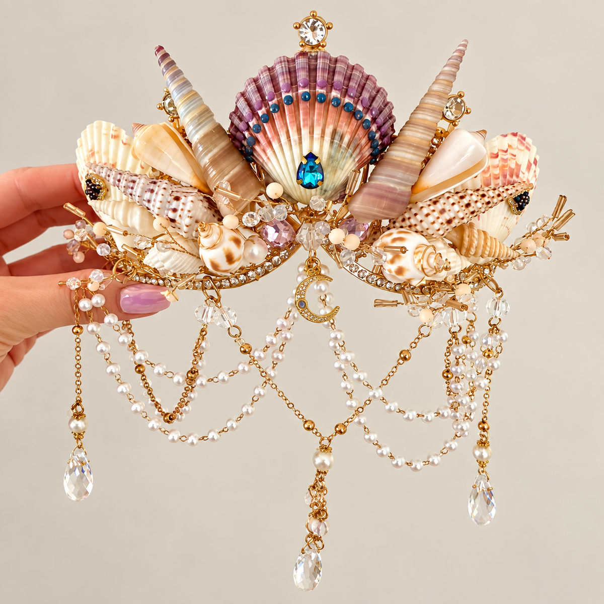 Moonlit Goddess Mermaid Crown