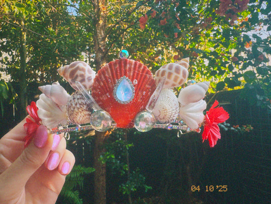 Mermaid Seashell Crown ~ Shells & Flowers