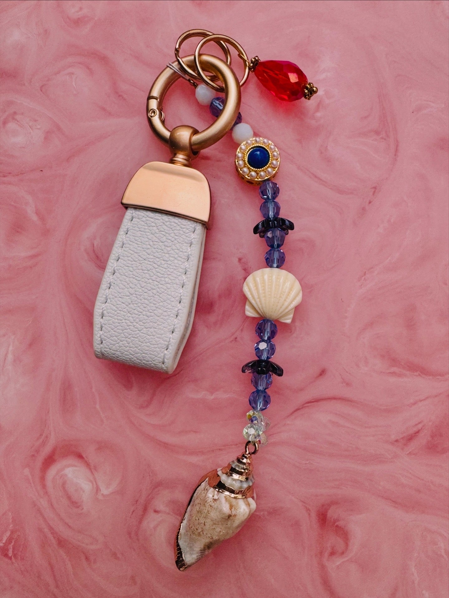Handmade Bag Charm with Genuine Swarovski Crystals