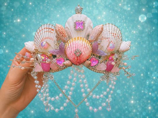 Mermaid Seashell Crown ~ Pink Mermaid Fantasia
