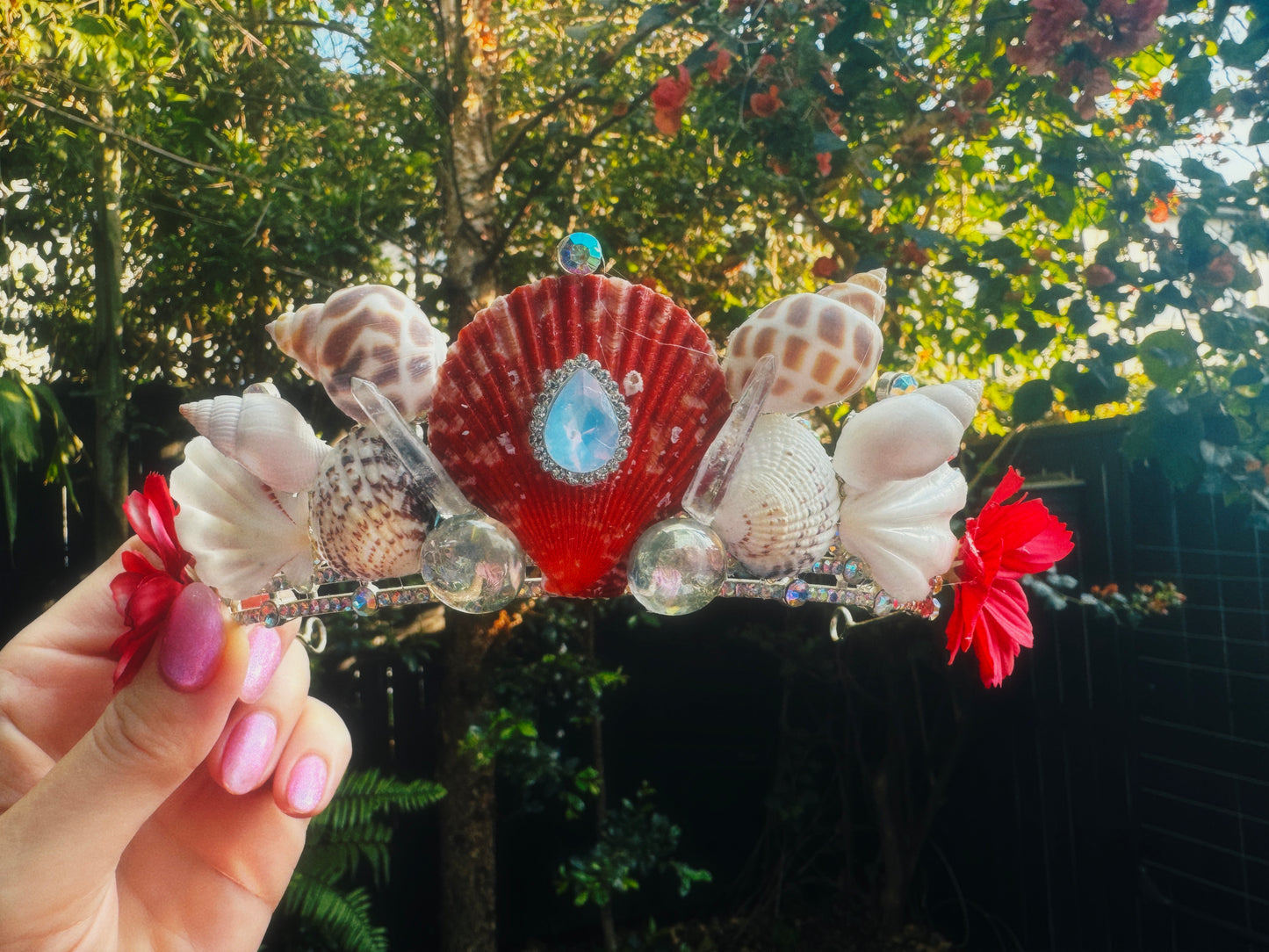 Mermaid Seashell Crown ~ Shells & Flowers