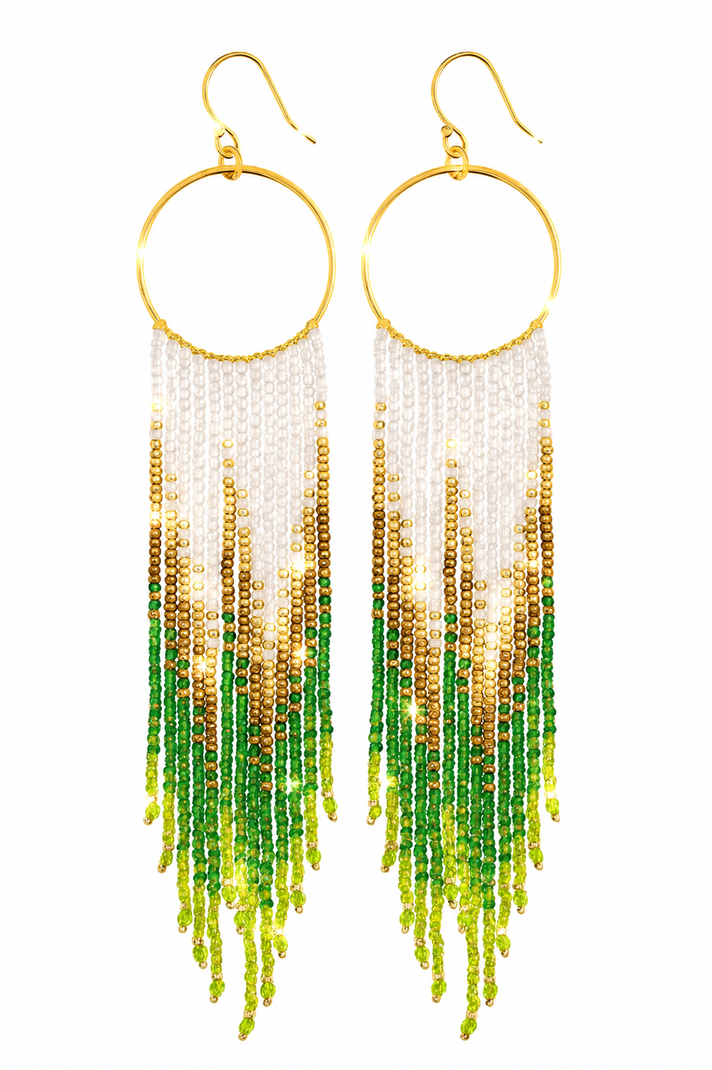 Jellyfish Handmade Designer Beaded Earrings in Collectable Clamshell Case