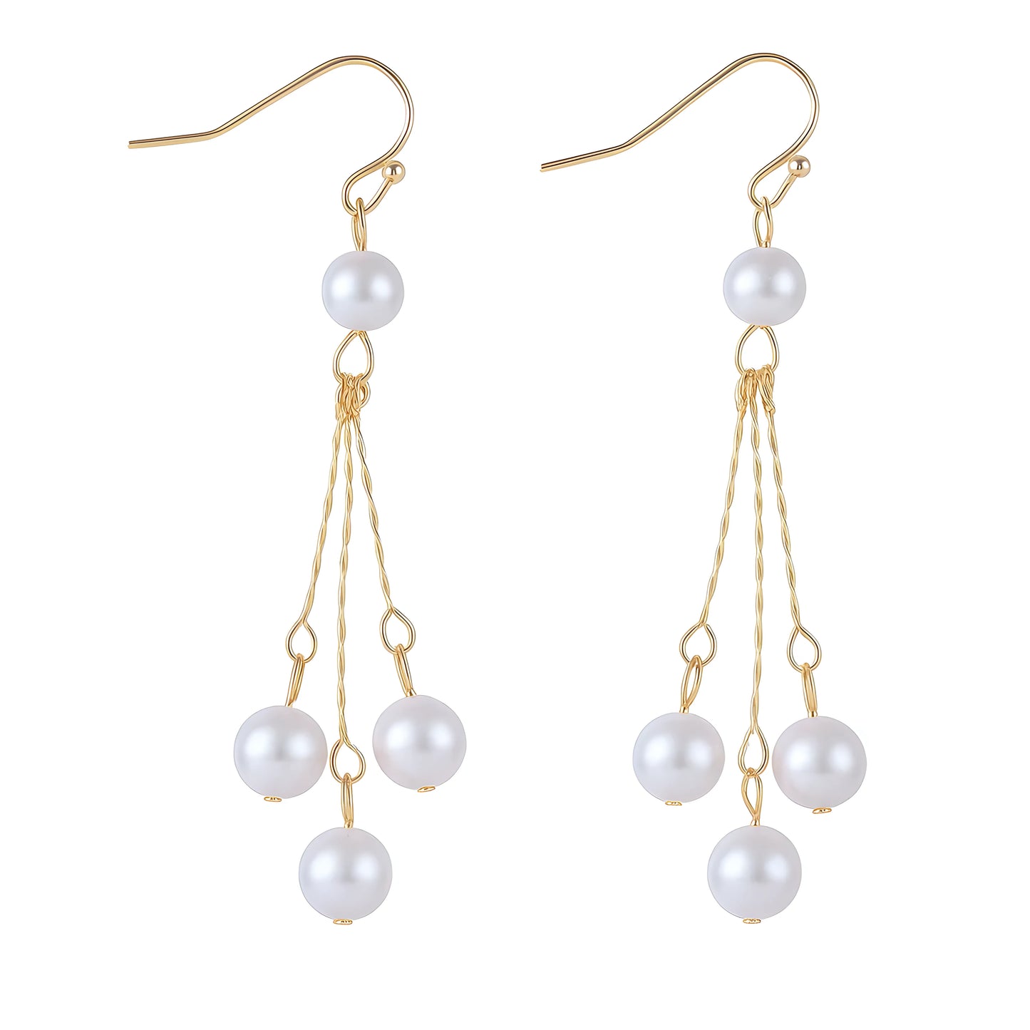 Pearl & Gold Handmade Designer Earrings