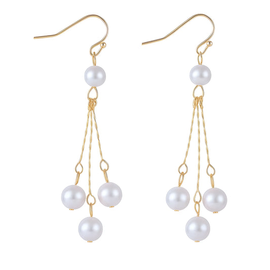Pearl & Gold Handmade Designer Earrings