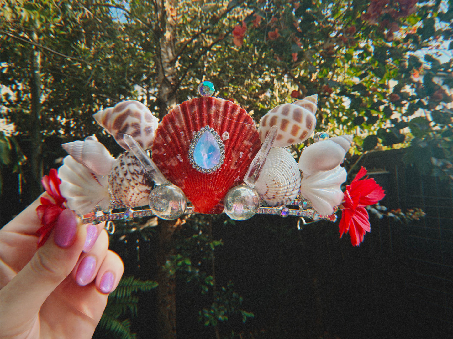Mermaid Seashell Crown ~ Shells & Flowers