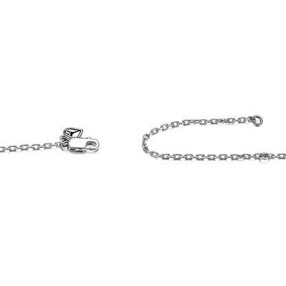 Aquamarine Drift ~ Rhodium Plated 925 Sterling Silver Pendant Necklace