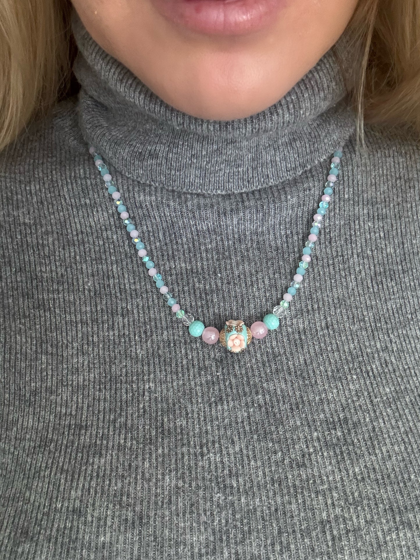 Rose Petal ~ Handmade Beaded Necklace
