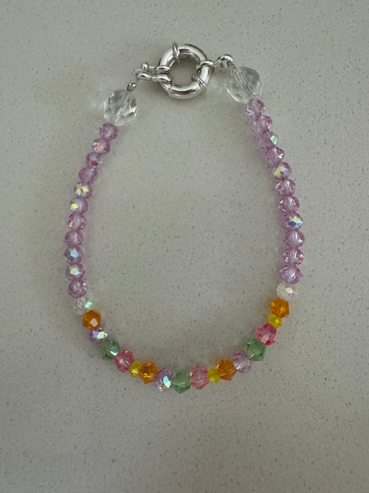 Sweet Dreams Czech Crystal Bracelet feat. Platinum Silver Clasp