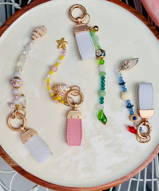 Handmade Bag Charm with Genuine Swarovski Crystals