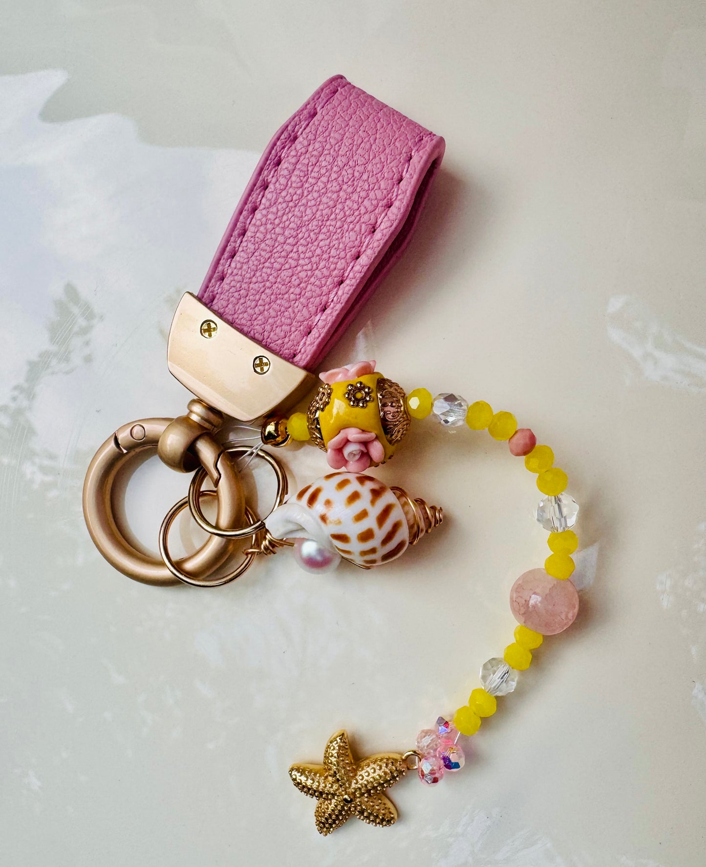 Handmade Bag Charm with Genuine Swarovski Crystals