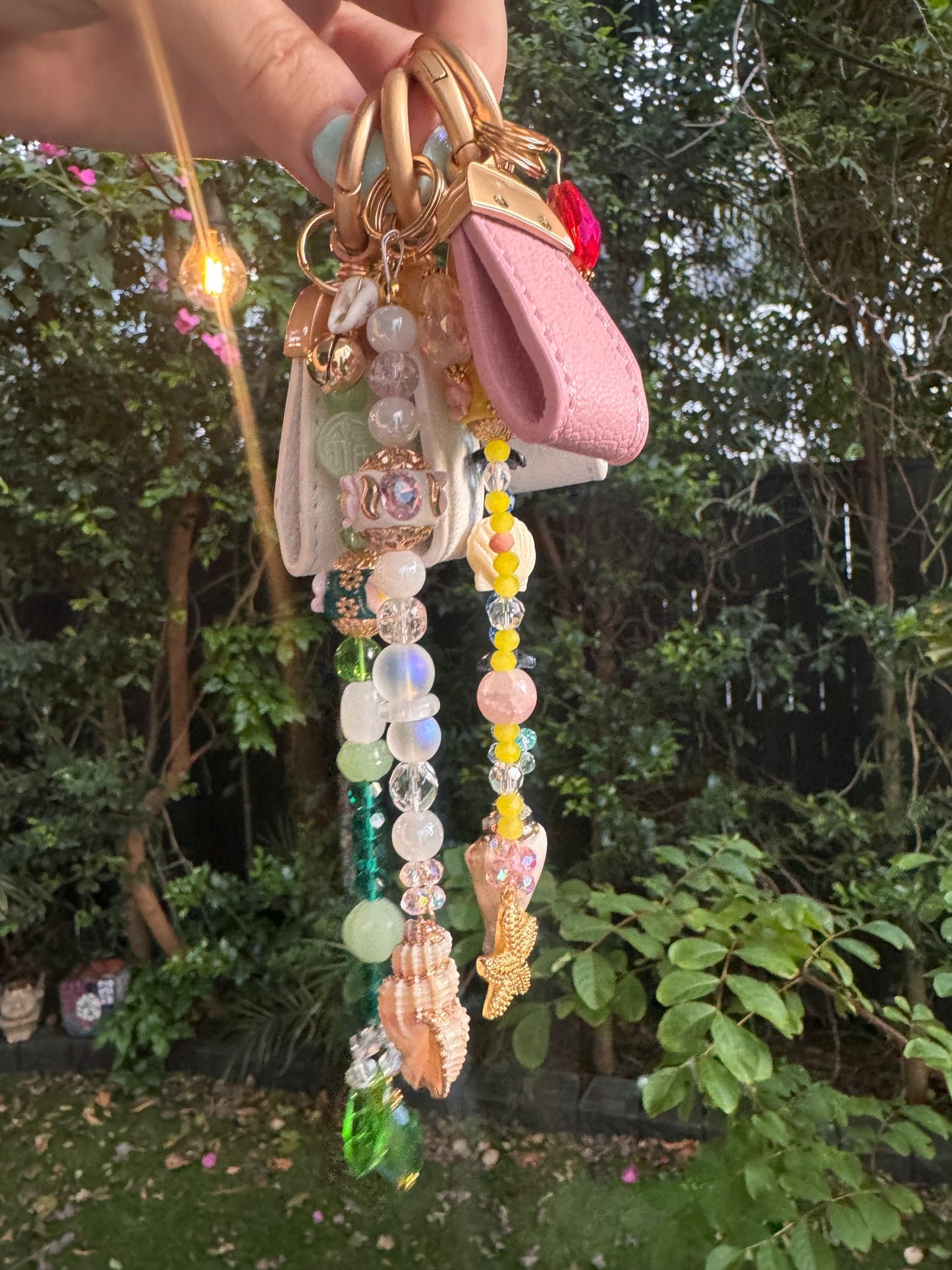 Handmade Bag Charm with Genuine Swarovski Crystals