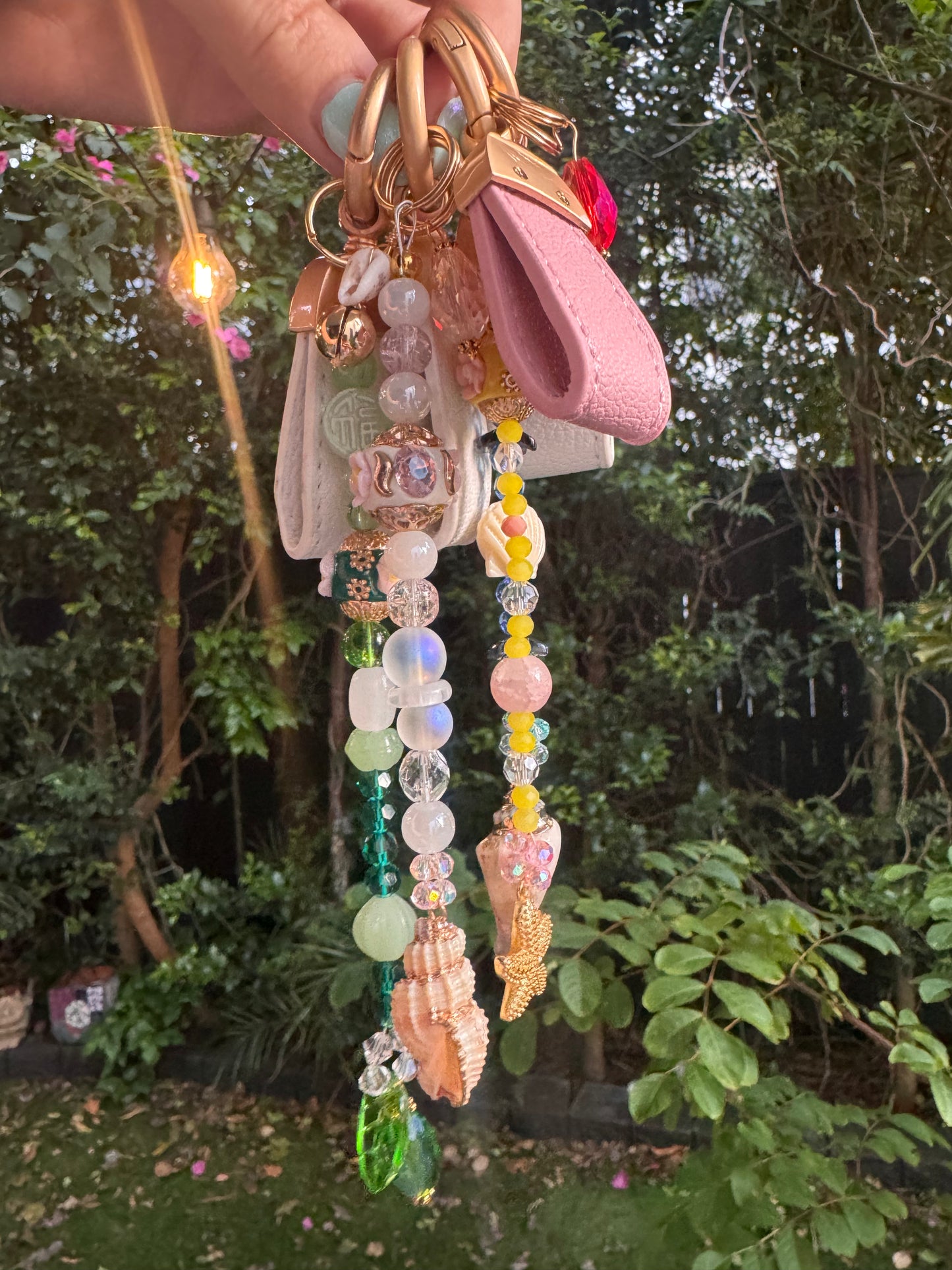 Handmade Bag Charm with Genuine Swarovski Crystals