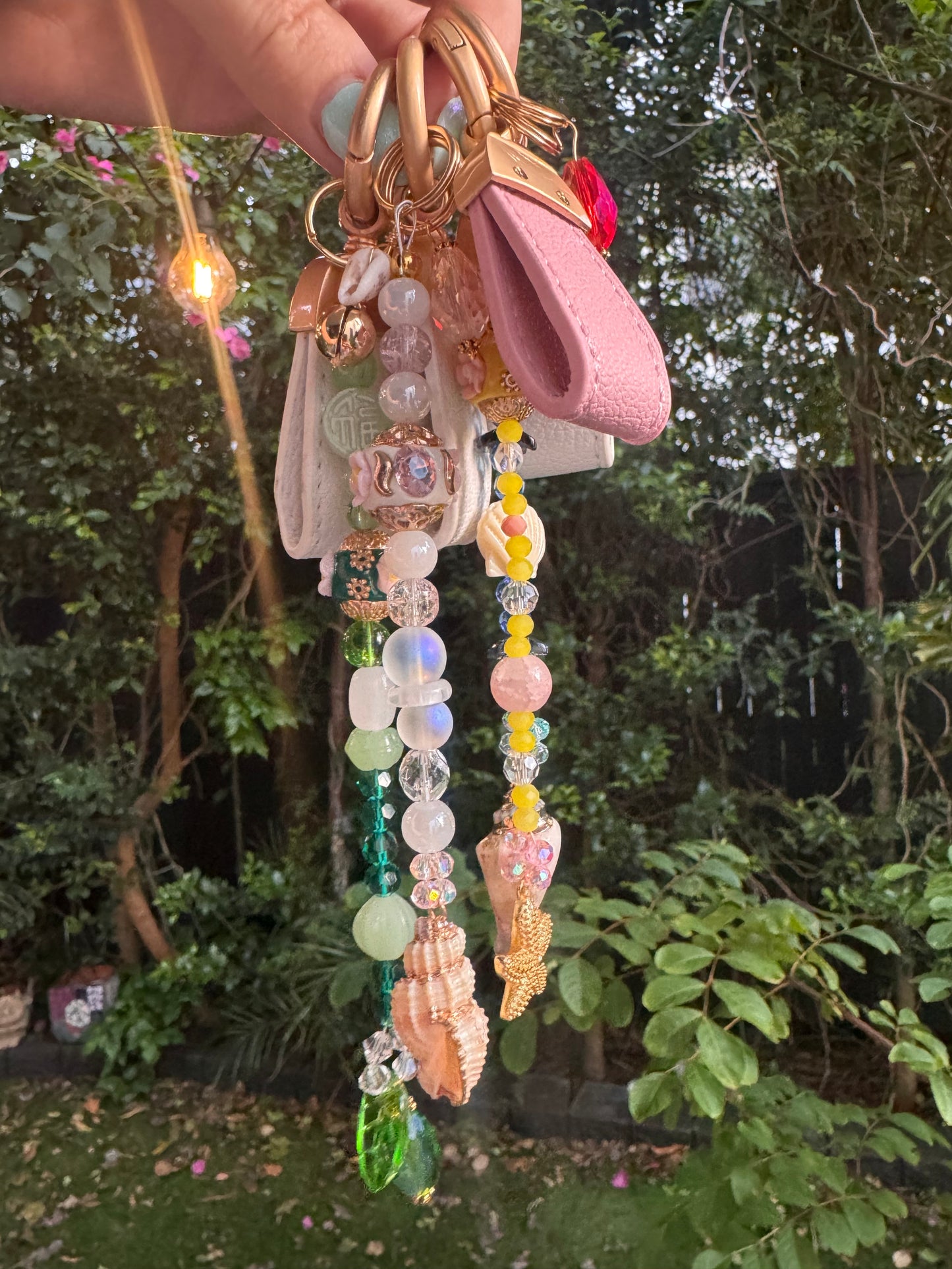 Handmade Bag Charm with Genuine Swarovski Crystals