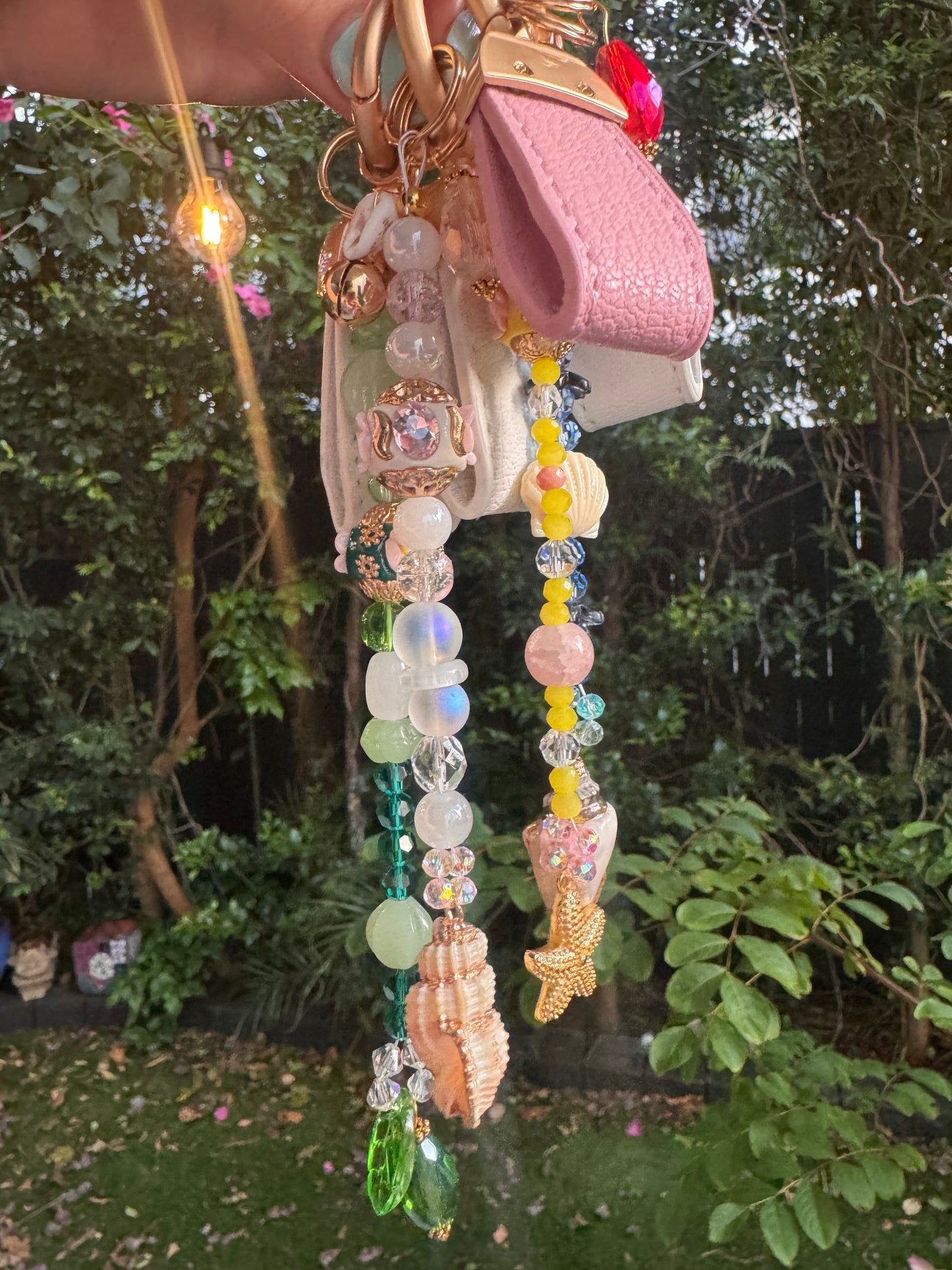 Handmade Bag Charm with Genuine Swarovski Crystals