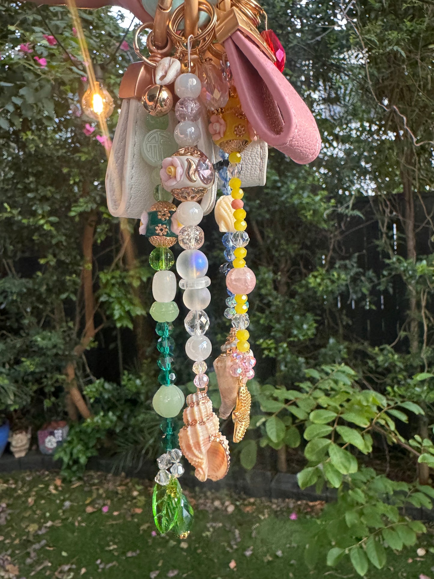 Handmade Bag Charm with Genuine Swarovski Crystals