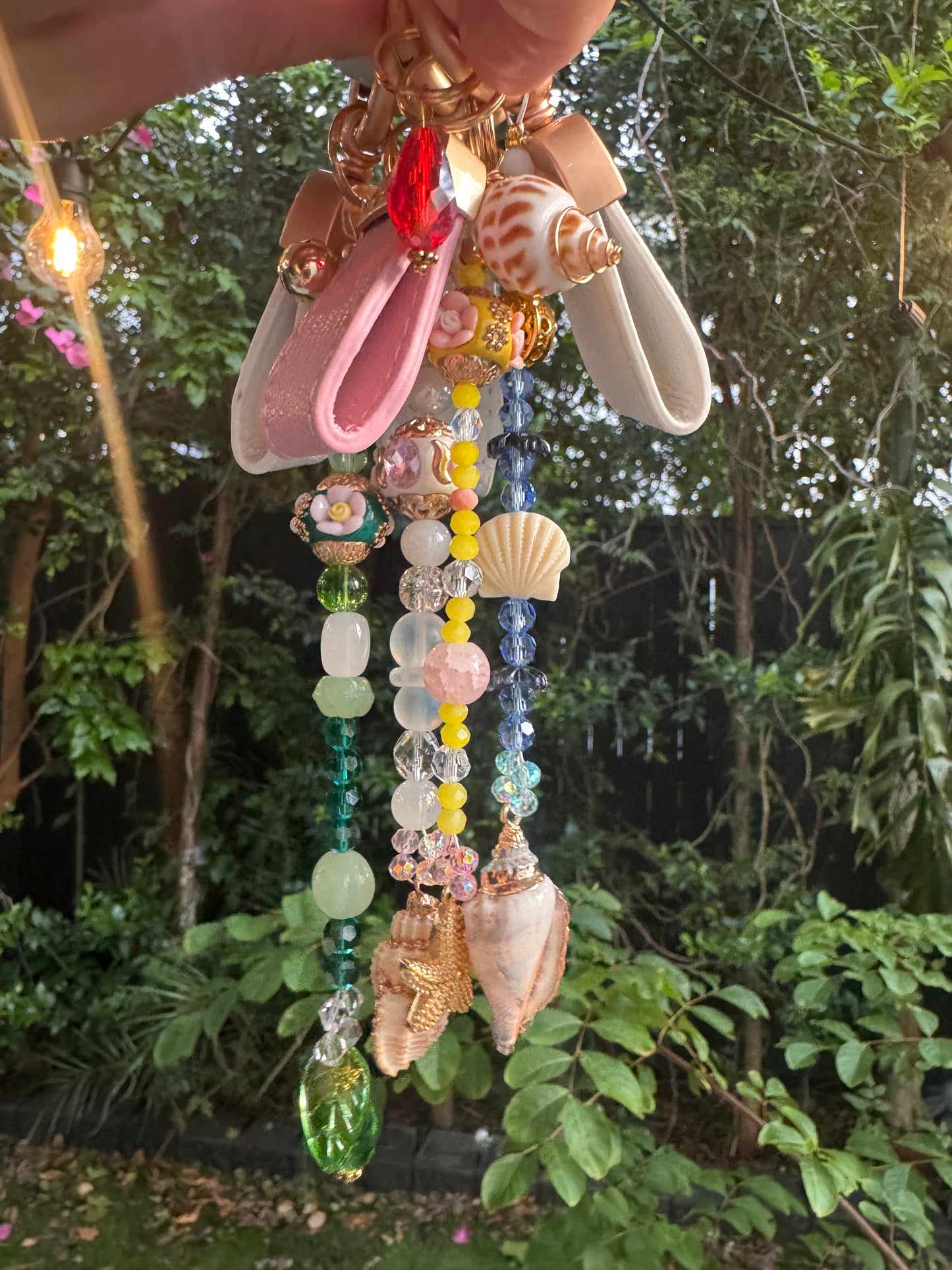 Handmade Bag Charm with Genuine Swarovski Crystals