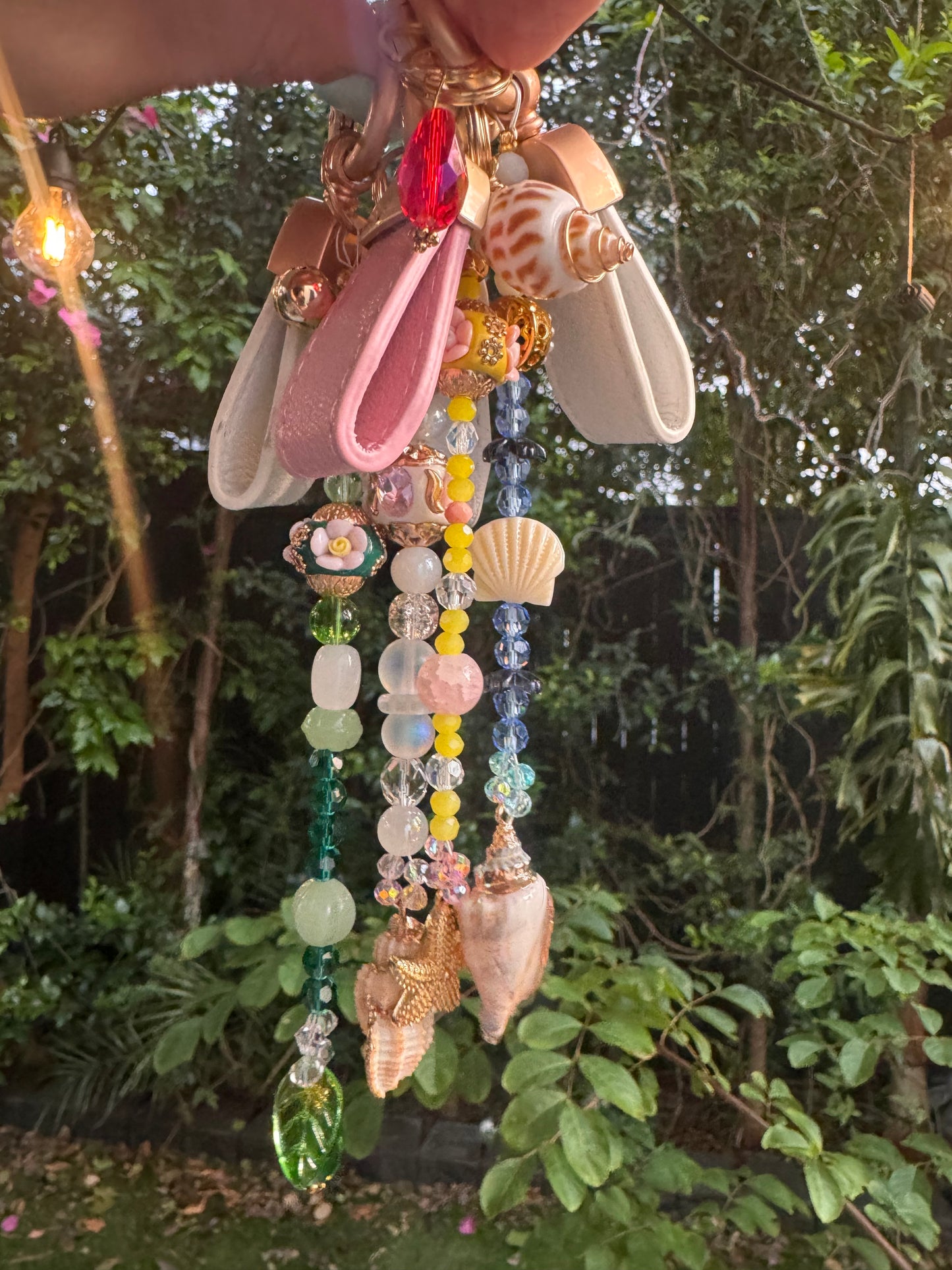 Handmade Bag Charm with Genuine Swarovski Crystals