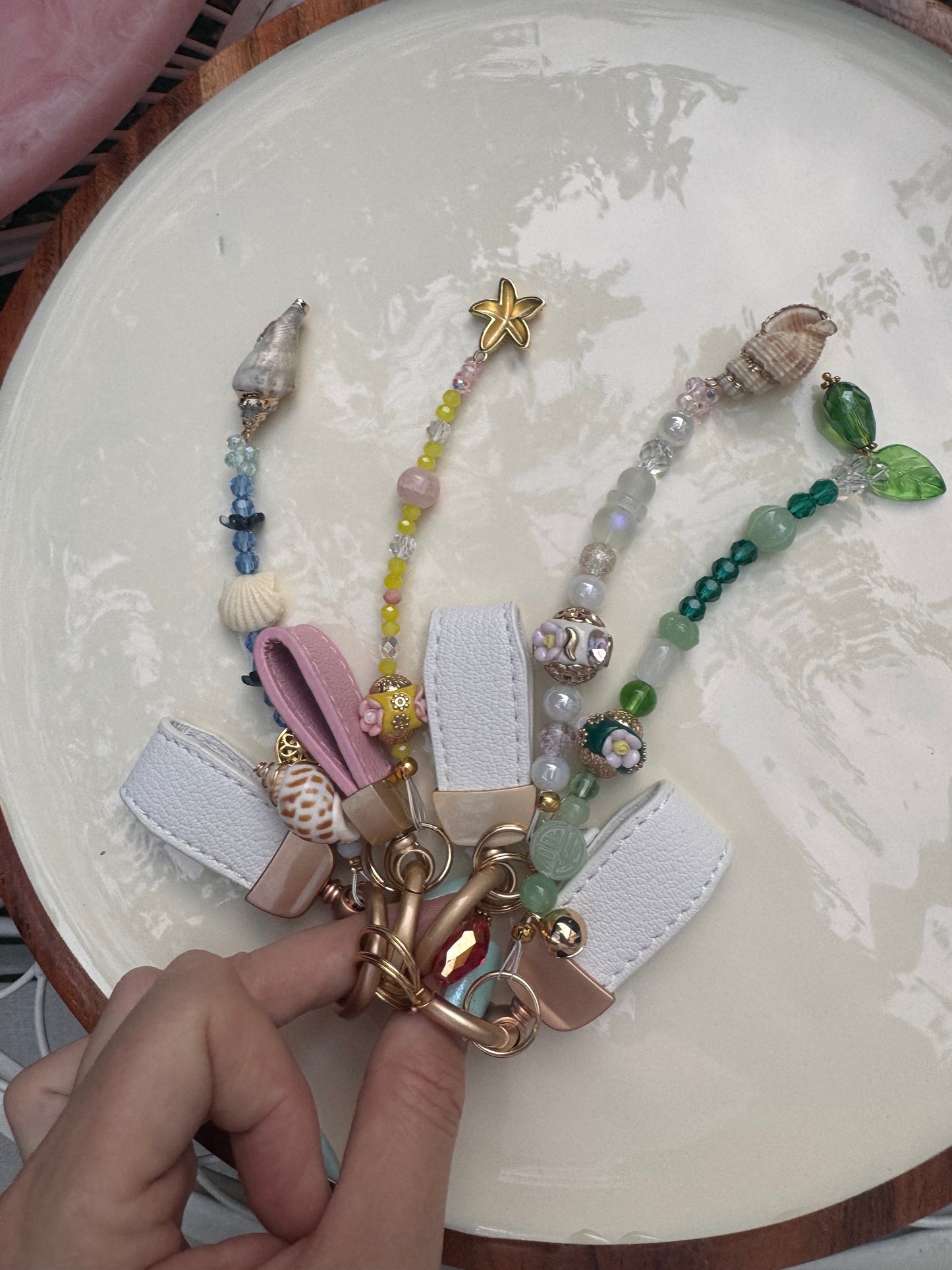 Handmade Bag Charm with Genuine Swarovski Crystals