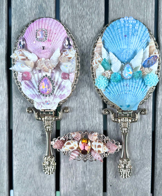 "Candy Dreams" - Guilt Gold Seashell Mirror