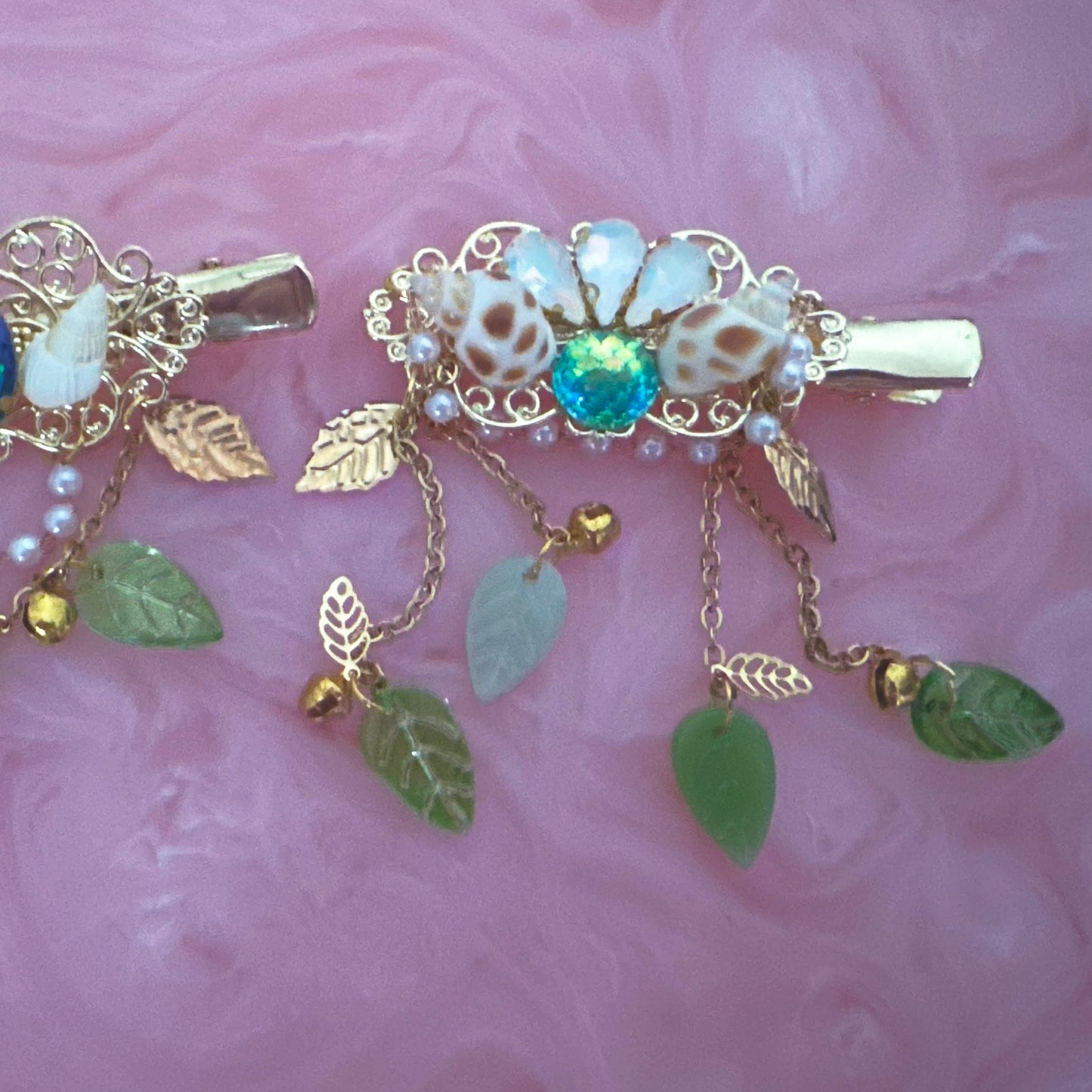 'Seaglass Serenade' - Genuine Gold Hair Accessory