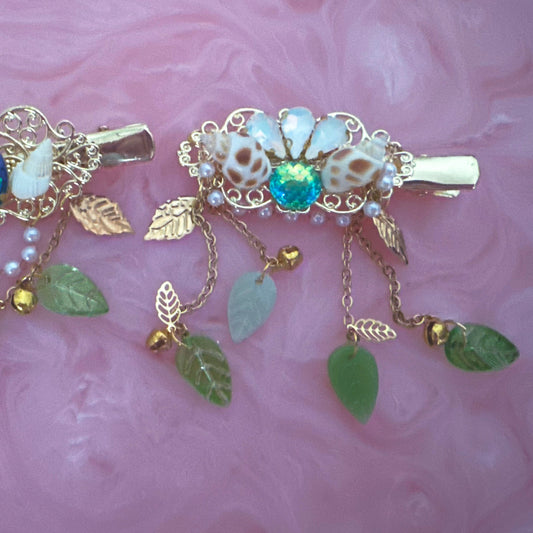 'Seaglass Serenade' - Genuine Gold Hair Accessory