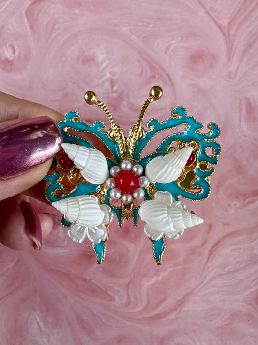 Butterfly Shells Shanghai Kids Hair Clip