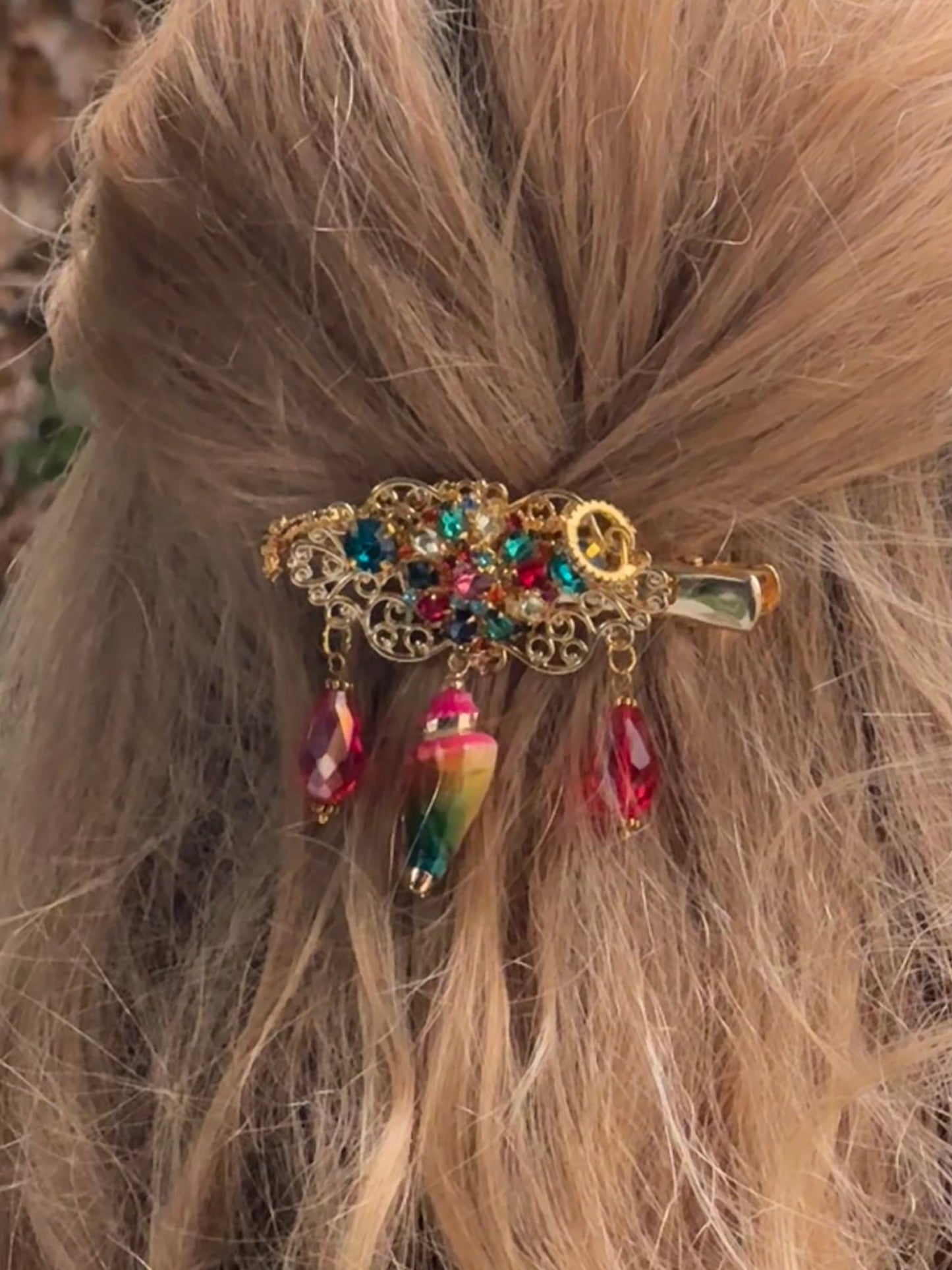 'Mystic Treasure' - Genuine Gold Hair Clip