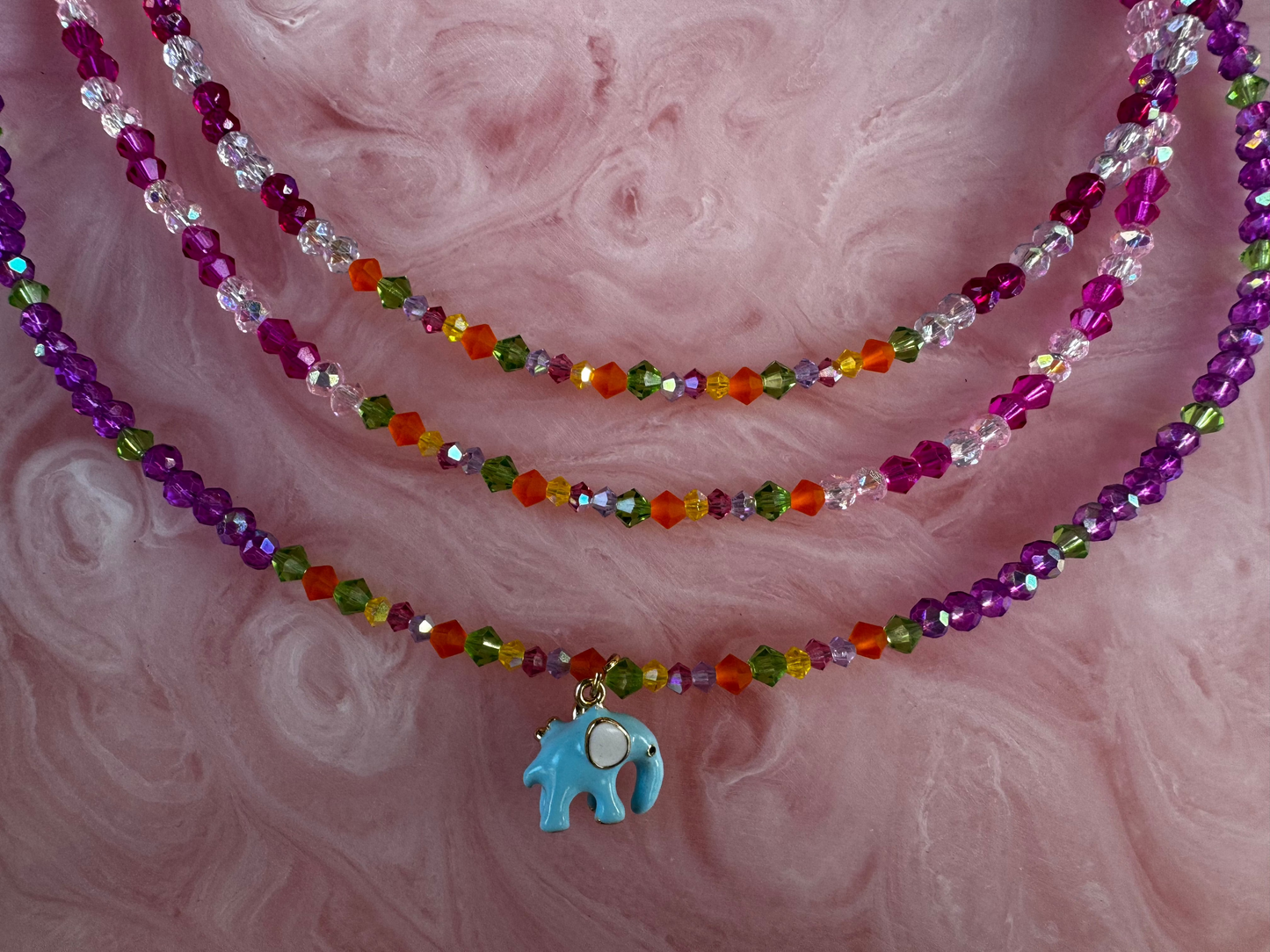'Carnival Tide' - Handmade Necklace ft. Sparkling Czech Crystals