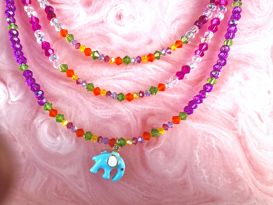 'Carnival Tide' - Handmade Necklace ft. Sparkling Czech Crystals