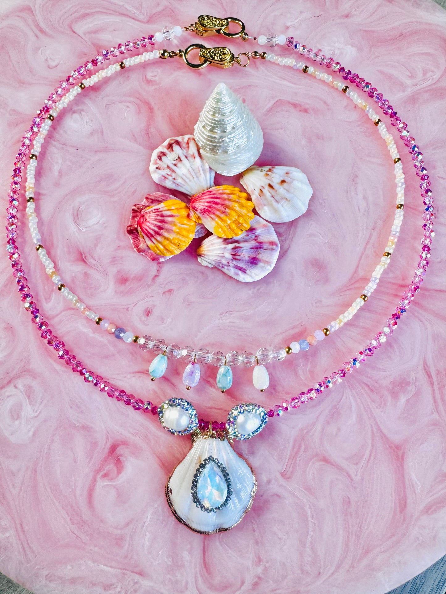 'The Dream Necklace' - Handmade Beaded Necklace Ft. Genuine Pearls & Swarovski Crystals
