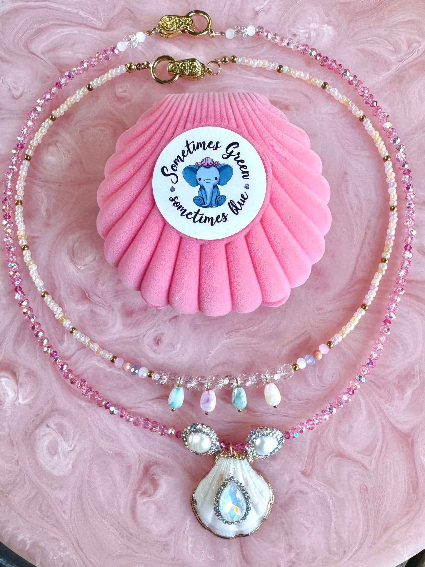 'The Dream Necklace' - Handmade Beaded Necklace Ft. Genuine Pearls & Swarovski Crystals
