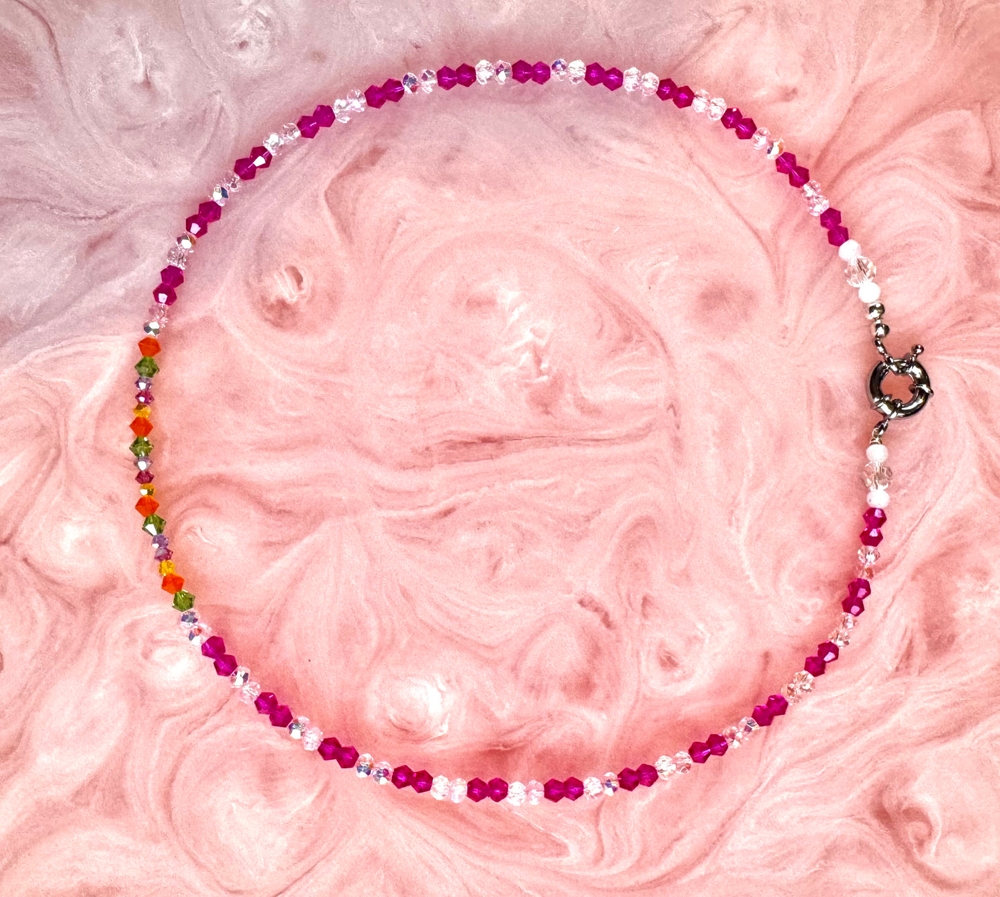'Carnival Tide' - Handmade Necklace ft. Sparkling Czech Crystals