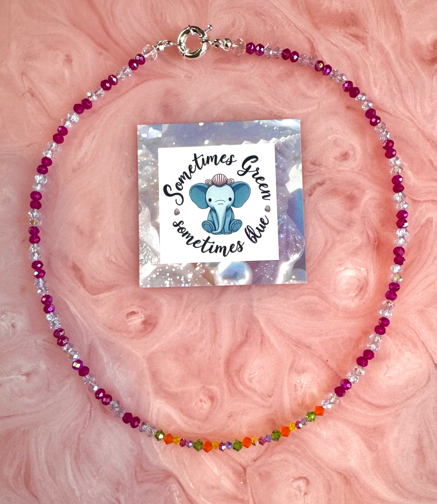 'Carnival Tide' - Handmade Necklace ft. Sparkling Czech Crystals