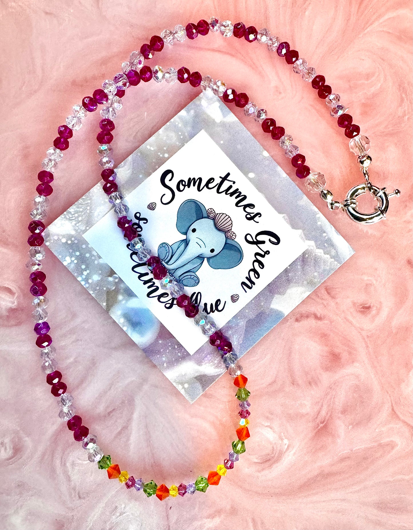 'Carnival Tide' - Handmade Necklace ft. Sparkling Czech Crystals