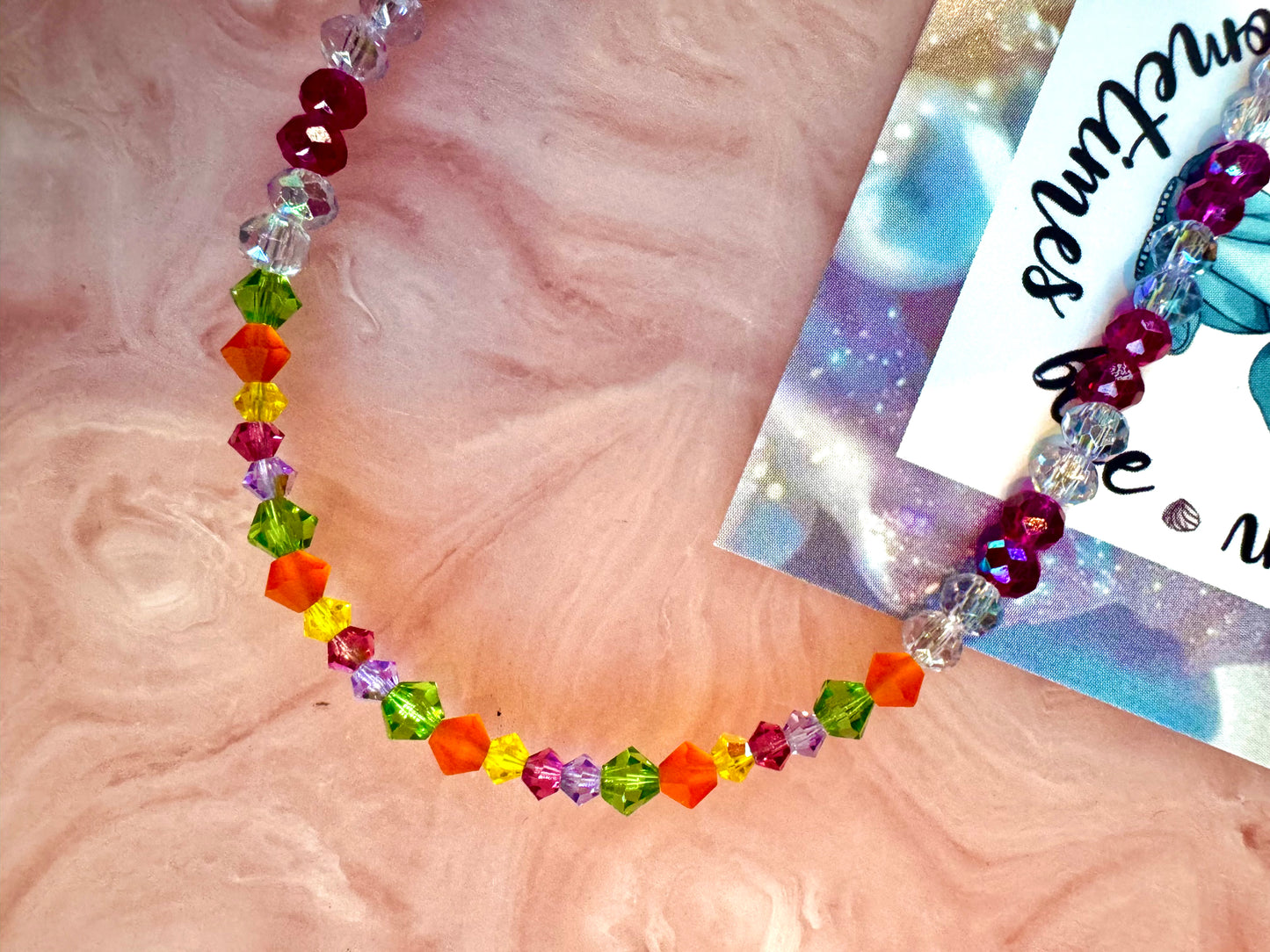 'Carnival Tide' - Handmade Necklace ft. Sparkling Czech Crystals