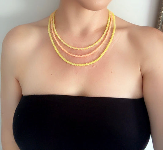 Collier de perles fait main avec cristaux Swarovski