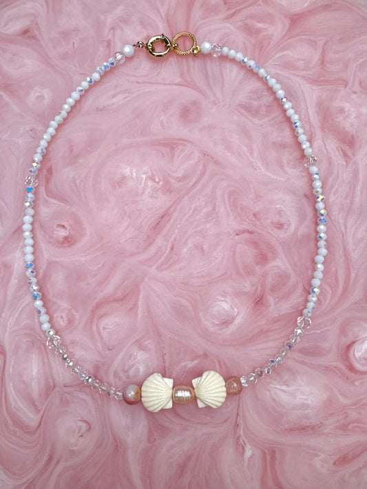 Handmade Crystal Bead & Pearl Necklace