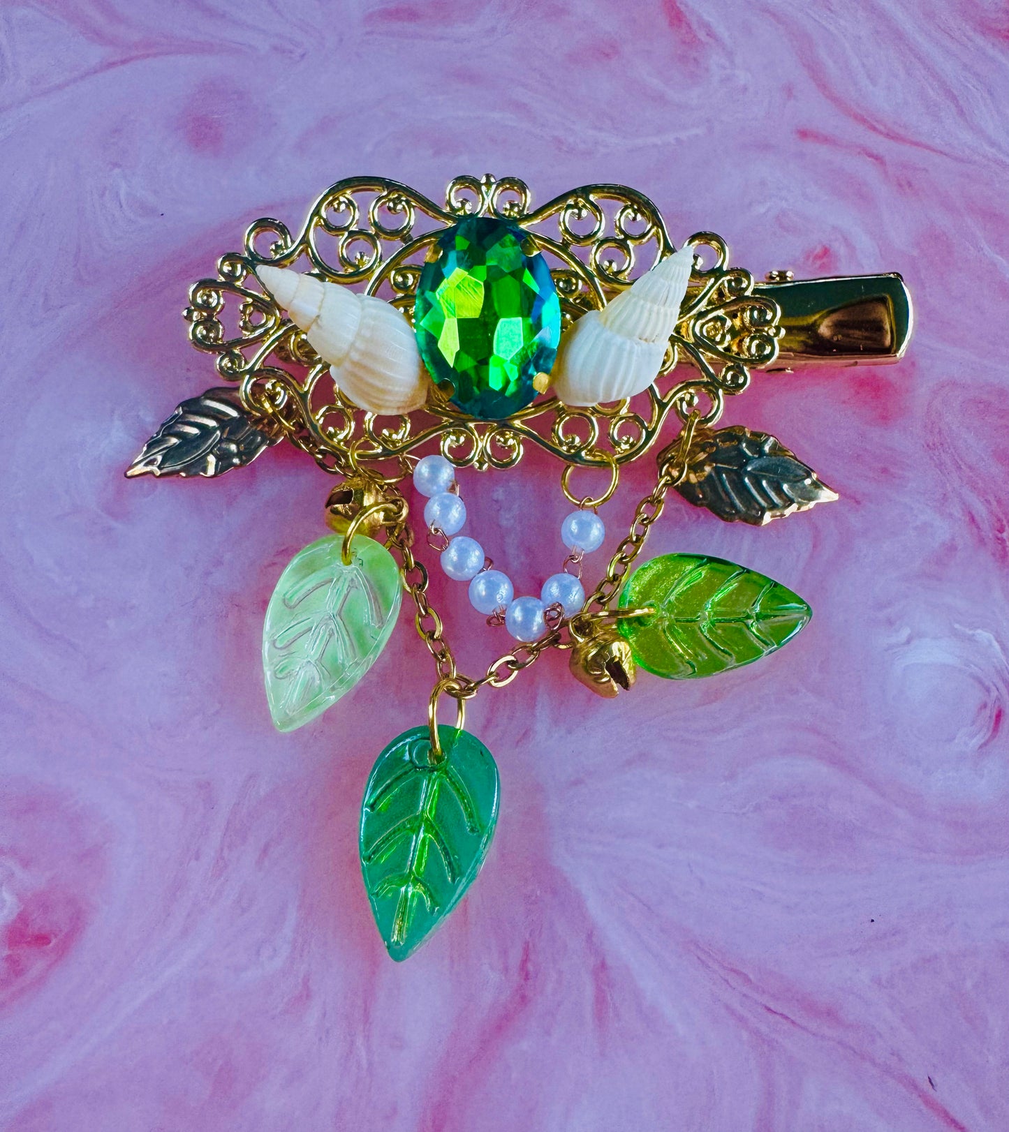 'Mermaid’s Treasure' – Green Fantasy Hair Clip