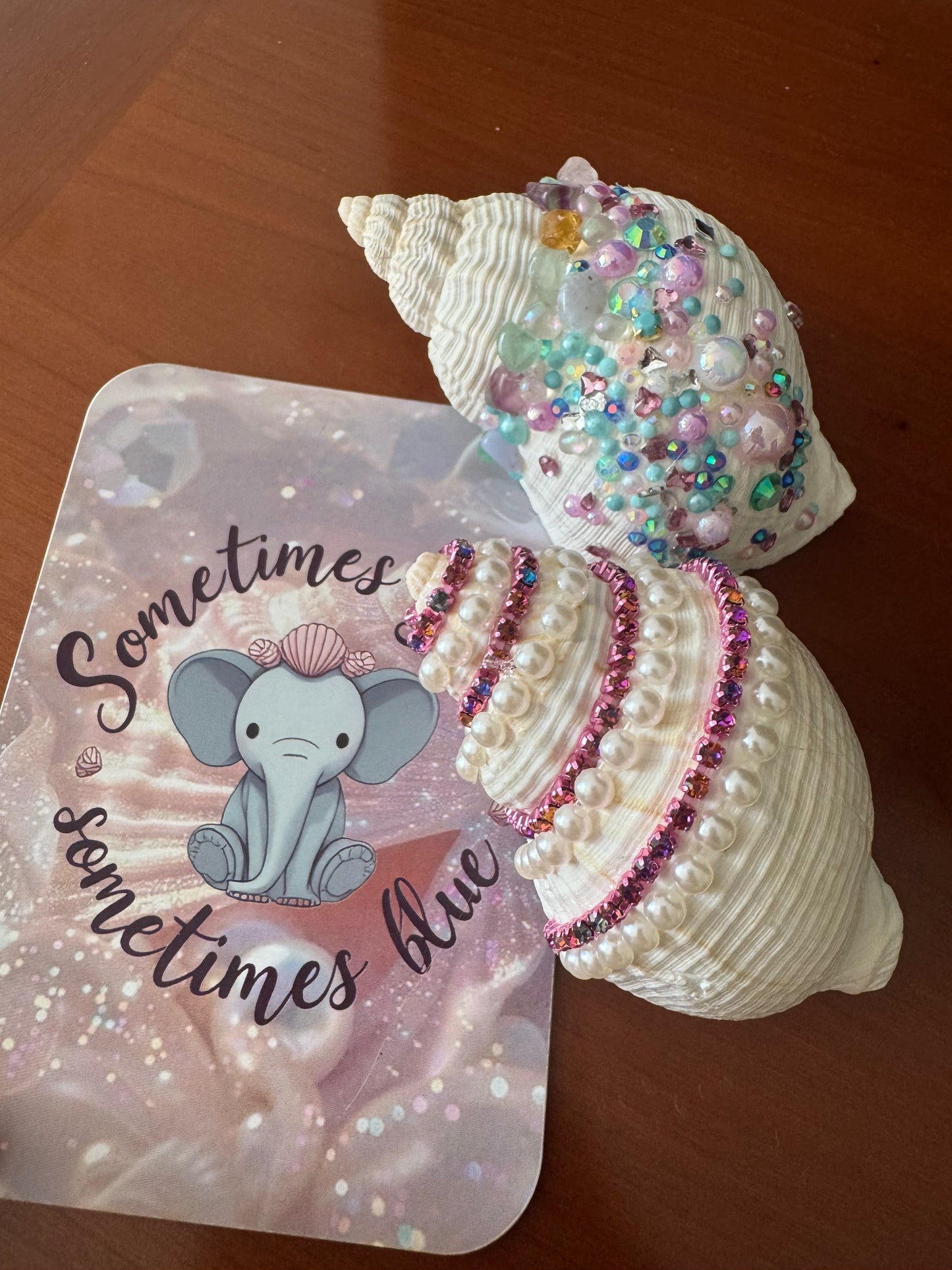 Pastel Mermaid Relic Shell ~ One of a Kind Embellished Ocean Treasure