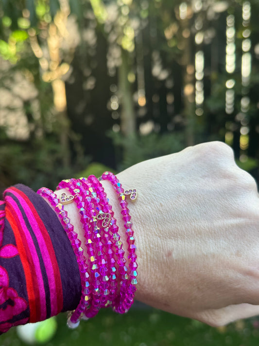 Bracelet en cristal vert émeraude avec perles européennes en argent sterling 925 plaqué rhodium.