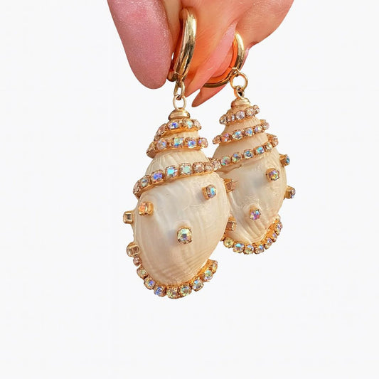 Iridescent Seashell Radiance Earrings