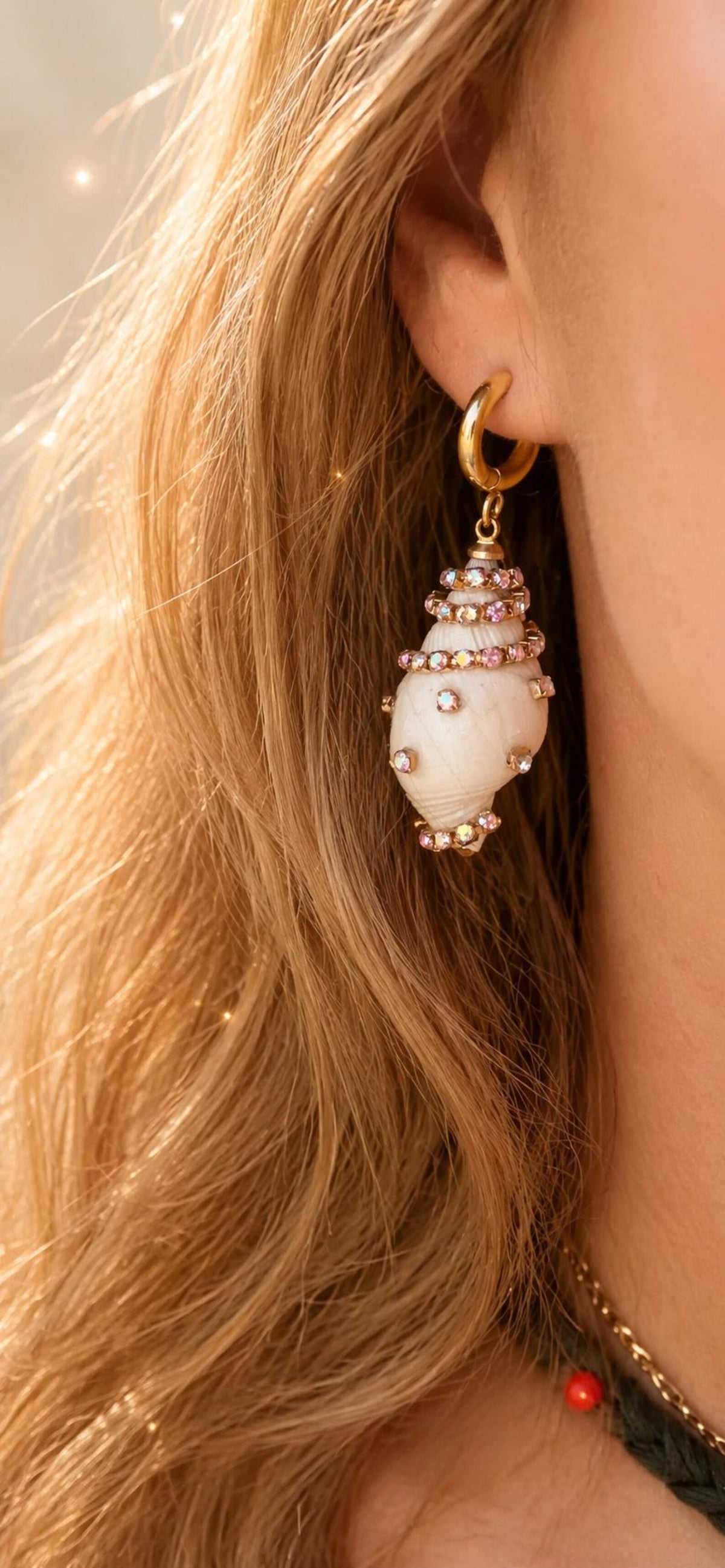 Iridescent Seashell Radiance Earrings